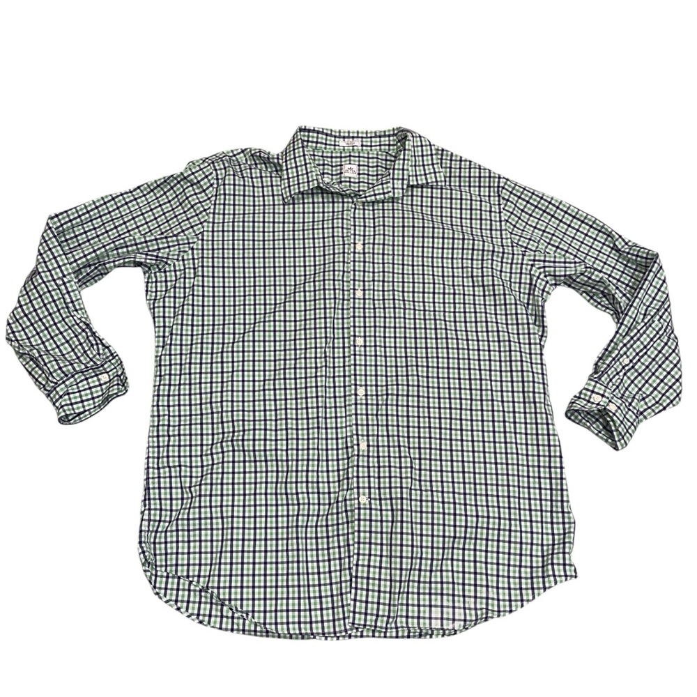 Peter Millar Crown Long Sleeve Plaid Button Down Shirt Top Men’s size XXL
